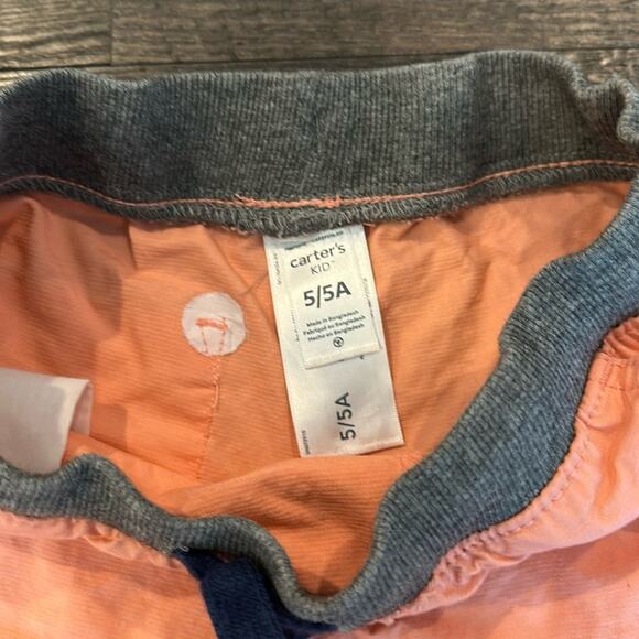 Carter’s Boy’s 5 Pull-On Style Coral Chino Short - Picture 4 of 7